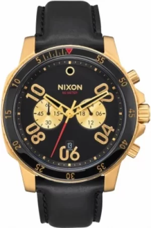 Image of Mens Nixon The Ranger Chrono Leather Chronograph Watch A940-513