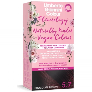Image of Umberto Giannini Flowerology Naturally Kinder Colour - Chocolate Brown 5.7 195ml
