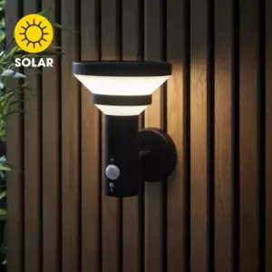 Image of Vogue Holton Outdoor Solar PIR Wall Light Black