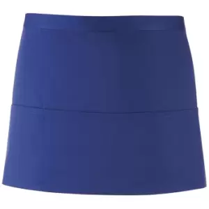 Image of Premier Ladies/Womens Colours 3 Pocket Apron / Workwear (Pack of 2) (One Size) (Royal)