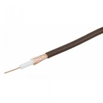 Image of Labgear Brown Single 1mm CCS C55 Digital TV Coax Aerial Cable With Foam Filled PE and Copper Braid - 10 Meter