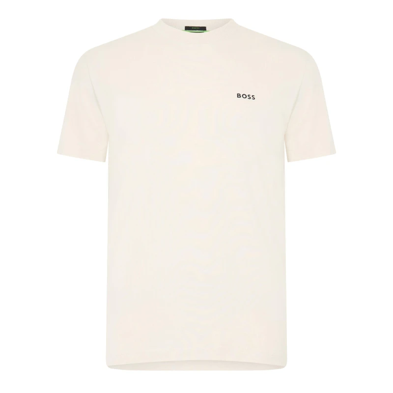 Image of Boss Mens Logo T-Shirt, Logo Design Open White male S