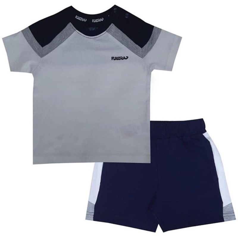 Image of Firetrap Camo T-Shirt and Shorts Set Baby Boys - Blue Blue 0 - 6 Months