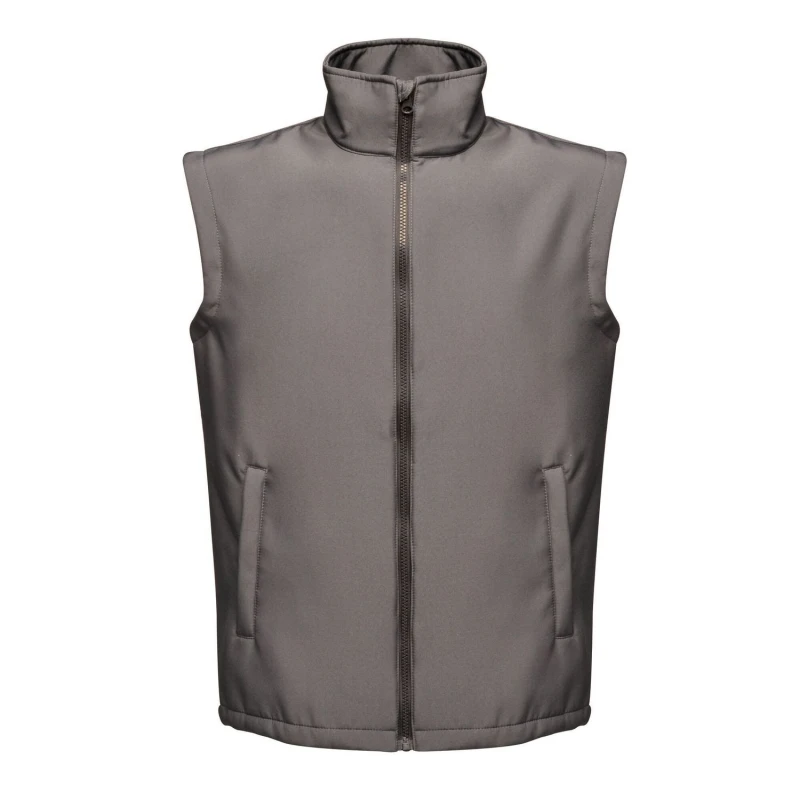 Image of Regatta Professional Mens Plain Baby Blue Gilet in Dark Grey Size: Small Dark Grey Male S