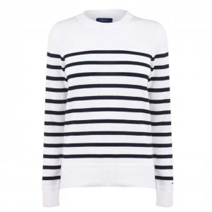 Image of Gant Breton Stripe Long Sleeve T-Shirt - 113 Eggshell