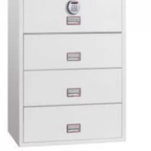 Image of World Class Lateral Fire File FS2414E 4 Drawer Filing Cabinet with Electronic Lock