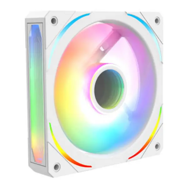 Image of Cit CIT Lightning 120mm Three-Sided Infinity ARGB White 3-Pin PC Cooling Fan - High-Performance RGB Case Fan CIT-PRO-LTG-FNW