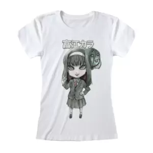 Image of Junji-Ito Womens/Ladies Tomie Kara Fitted T-Shirt (XXL) (White/Moss)