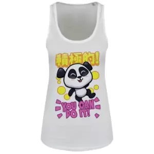 Image of Handa Panda Ladies/Womens You Can Do It Floaty Tank (Small (UK 8-10)) (White)