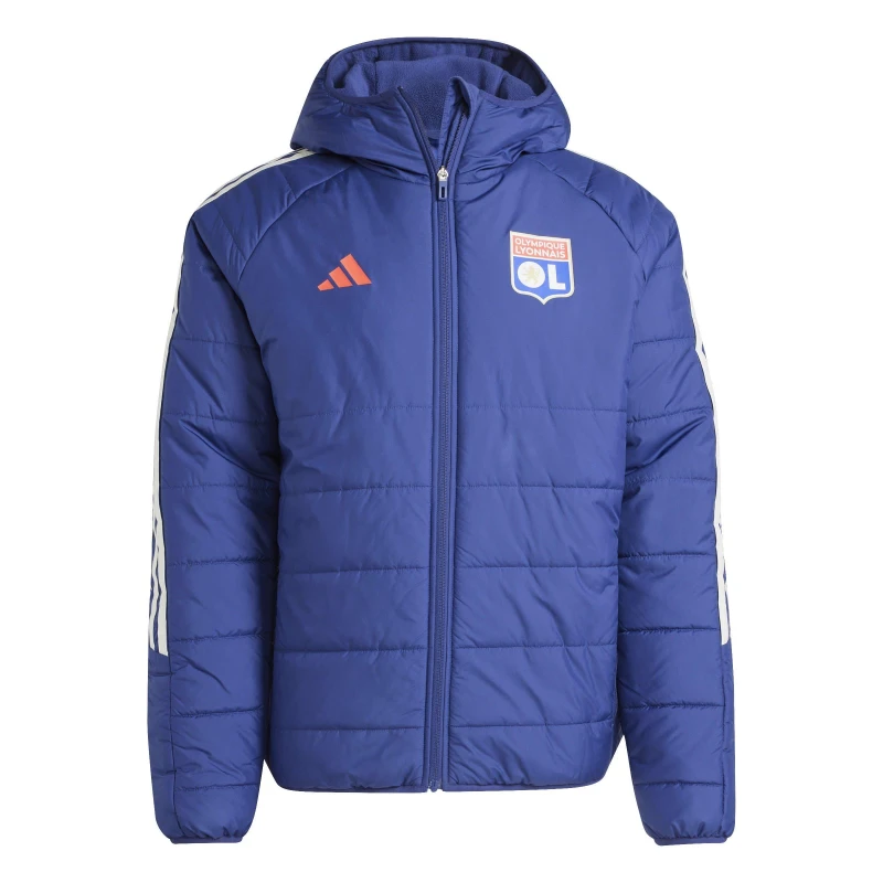Image of adidas Olympique Lyonnais Winter Jacket Mens Midnight Indigo male XS
