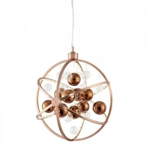 Image of Spherical Ceiling Pendant Light with Copper Balls