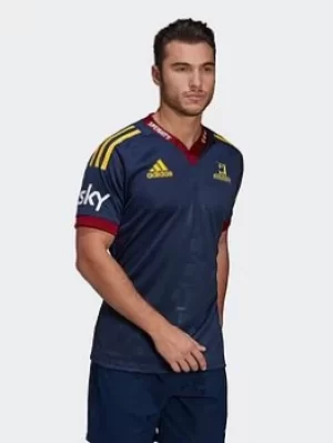 Image of adidas Highlanders Rugby Replica Home Jersey, Dark Blue Size XL Men