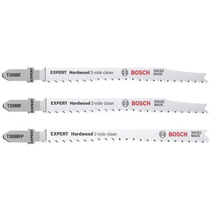 Image of Bosch Accessories Bosch Accessories 2608900549 EXPERT 'Hardwood 2-side clean' Jig saw blade set, 2 Piece, T308BF/BFP 3 pc(s) 2608900549