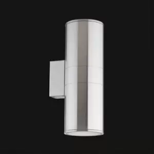 Image of Gun 2 Light Outdoor Large Up Down Wall Light Aluminium, Putty IP54, E27