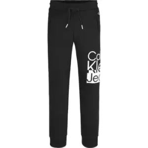 Image of Calvin Klein Jeans Box Logo Sweatpants - Black