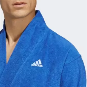 Image of adidas Cotton Dressing Gown Unisex - Semi Lucid Blue