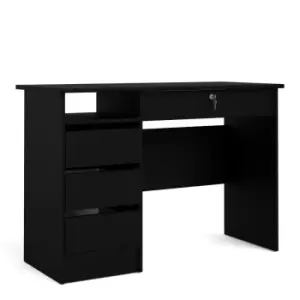 Image of Function Plus Desk (3+1) Handle Free Drawer In Black