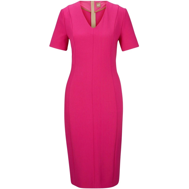 Image of Boss Womens Damaisa Wrap Dress Bright Pink female 6 (XS)