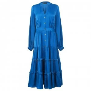 Image of Biba Plain Tiered Dress - Teal