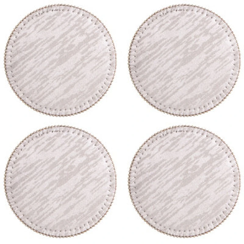 Image of Premier Housewares Knightsbridge Set Of 4 Round Coasters Silver