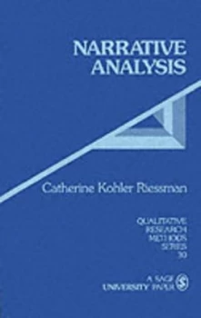 Image of Narrative Analysis by Catherine Kohler Riessman Book
