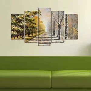 Image of 5M-4 Multicolor Decorative MDF Painting (5 Pieces)