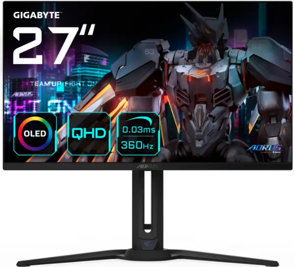 Image of Gigabyte 27" FO27Q3 Quad HD Gaming OLED Monitor