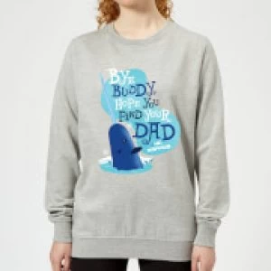 Image of Elf Bye Buddy Womens Christmas Sweatshirt - Grey - S
