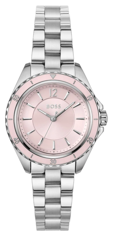 Image of BOSS 1502847 SAGE AQUA Three-Hand Quartz (30mm) Pink Dial / Watch