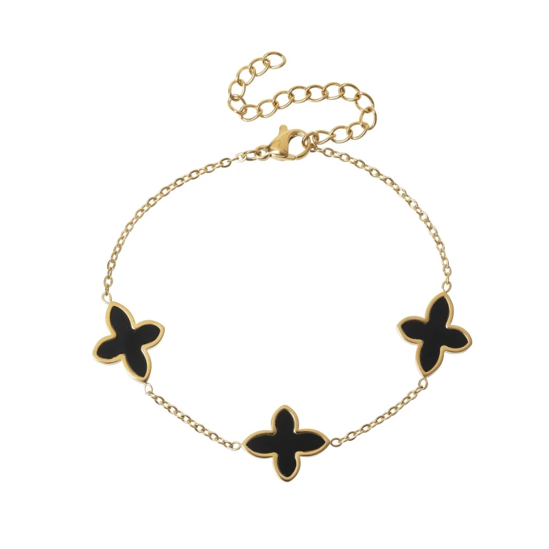 Image of Miso Flower Bracelet - Gold Gold One Size