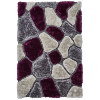 Image of Noble House Pebbles 5858 Grey Purple 120cm x 170cm Rectangle - Grey and Purple