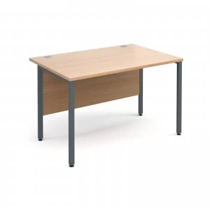 Image of Maestro 25 GL Straight Desk 1200mm x 800mm - Graphite H Frame Beech t