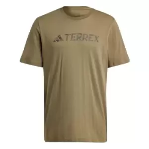 Image of adidas Terrex Classic Logo T-Shirt Mens - Green