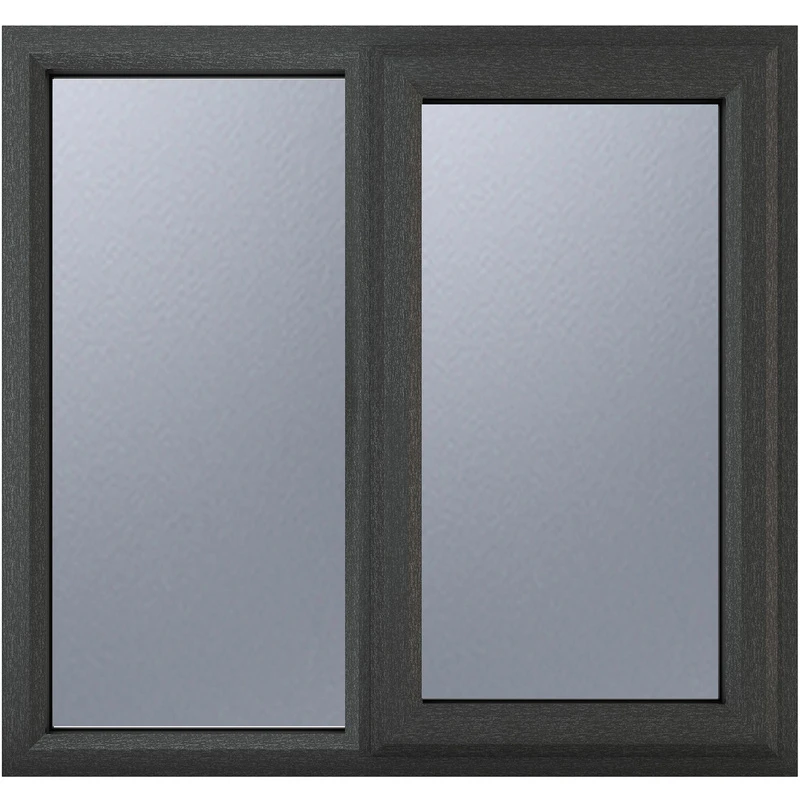 Image of Crystal Triple Glazed Window Grey/White Rh 905 X 965Mm Obscure 25GWOTG905965