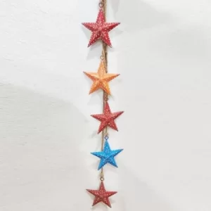 Image of String with 5 12cm Stars 87cm