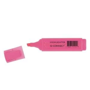 Image of Q-Connect Pink Highlighter Pen Pack of 10 KF01112