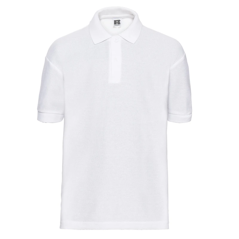 Image of Russell Pique Polo Shirt White unisex