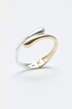 Image of Recycled Two Tone Plated Polished Bangle Bracelet