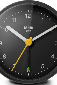 Image of Braun Clocks Black Classic Analogue Alarm Clock BC12B
