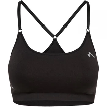 Image of Only Play Play seamless technical sports bra with adjustable straps in Black - Black