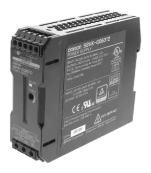 Image of Omron S8VK-G Switch Mode DIN Rail Power Supply 85 264V ac Input, 12V dc Output, 4.5A 60W