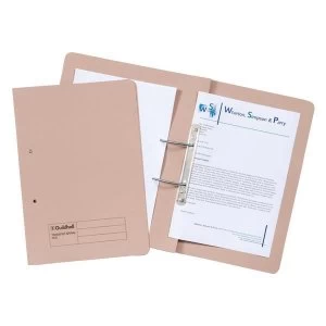 Image of Guildhall Foolscap 315gm2 35mm Spine Manilla Transfer File Buff Pack of 50