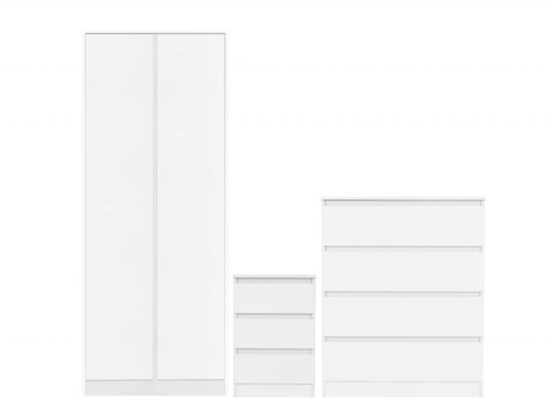 Image of Walker Trio Bedroom Furniture Set White