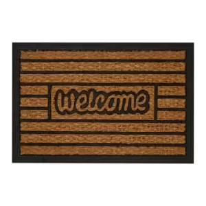Image of Premier Housewares Welcome Panama Doormat - Brown