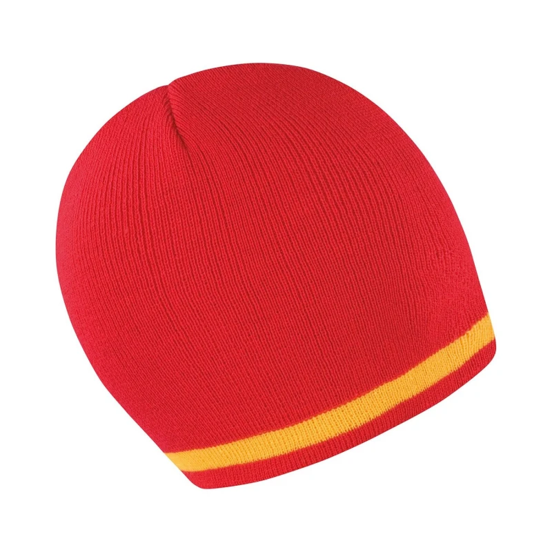 Image of Result Result Men National Spain Beanie in Red Red One Size Male 5063527476210