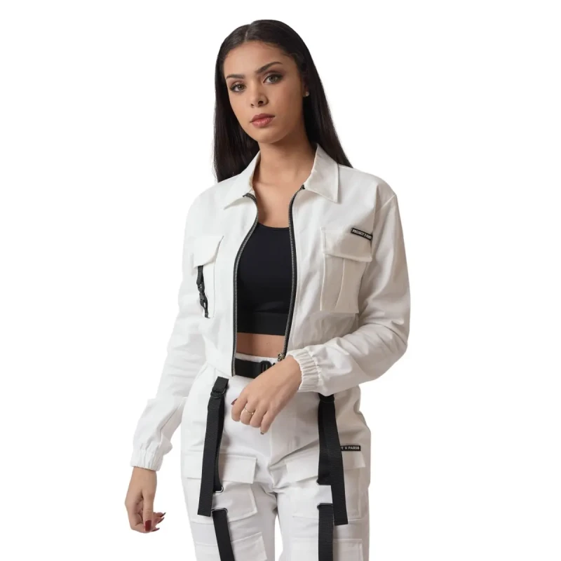 Image of Project X Paris Womens shirt collar pocket jacket Project X Paris Blanc Female XL
