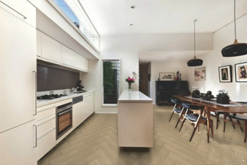 Image of Luvanto Click+ Spc Herringbone Flooring Natural Oak - 6mm With Unizip Loc For Easy Install