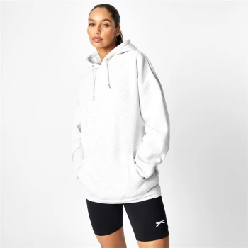 Image of Slazenger x Sophia & Cinzia Oversized Hoodie - Ice Grey Marl