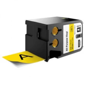Image of Dymo 1868775 Black on Yellow Label Tape 54mm x 7.5m