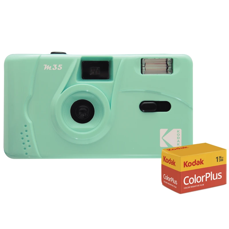 Image of Kodak Kodak M35 Film Camera - Mint Green (Camera + Film) M35 MINTGREEN+FILM